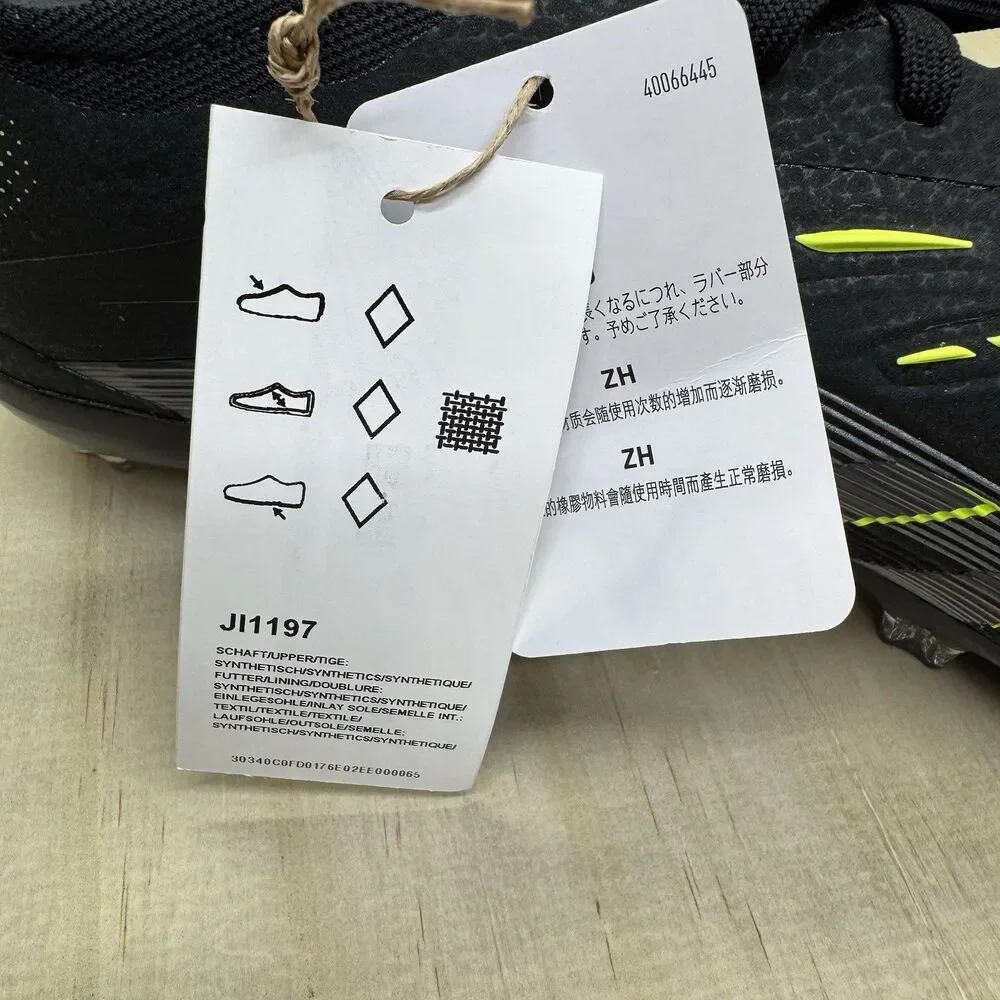 NEW Adidas Predator Pro Firm Ground Soccer Cleats Black Mens Size 10 JI1197